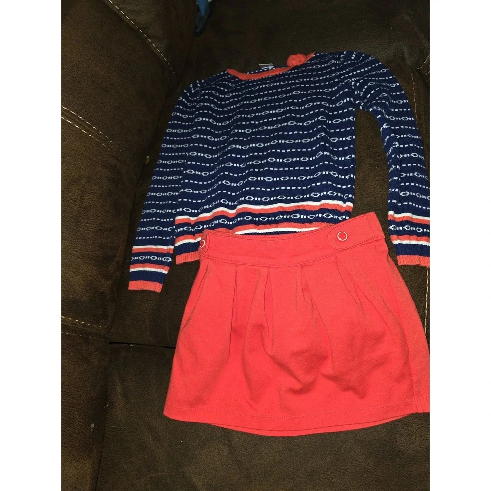 Gymboree mod‎ about orange sweater size 7 8 skirt size 6 outfit spring